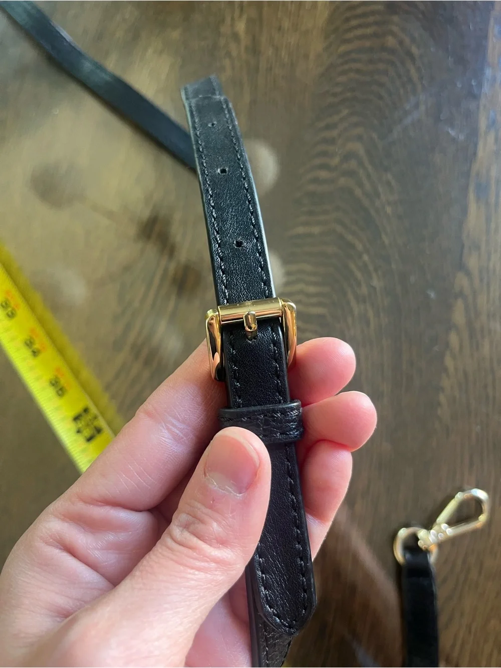 Michael Kors Black Textured Purse Strap with Gold Hardware